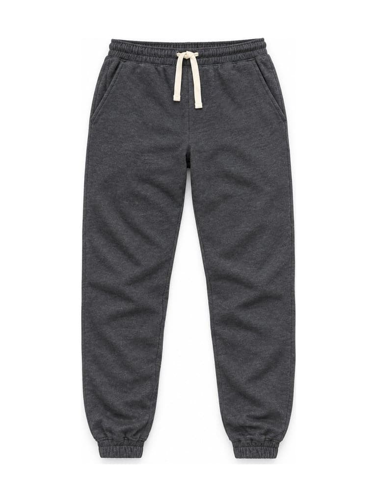Flat lay result of the same Charcoal joggers