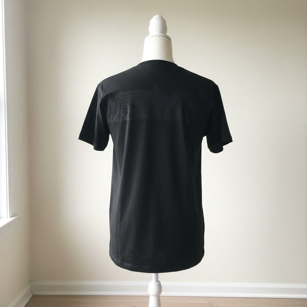 T-shirt (back), Mannequin photo before