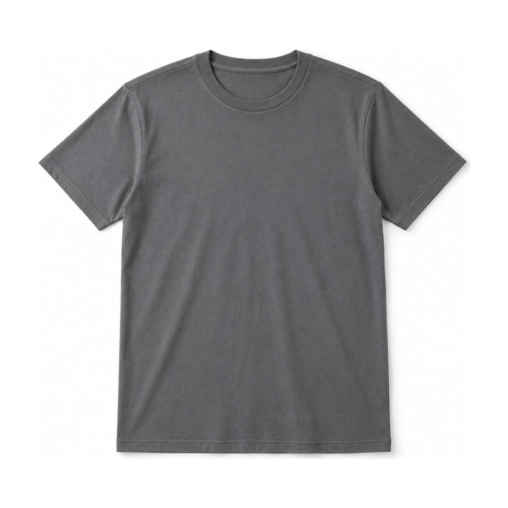 Flat lay result of the same crew neck T-shirt