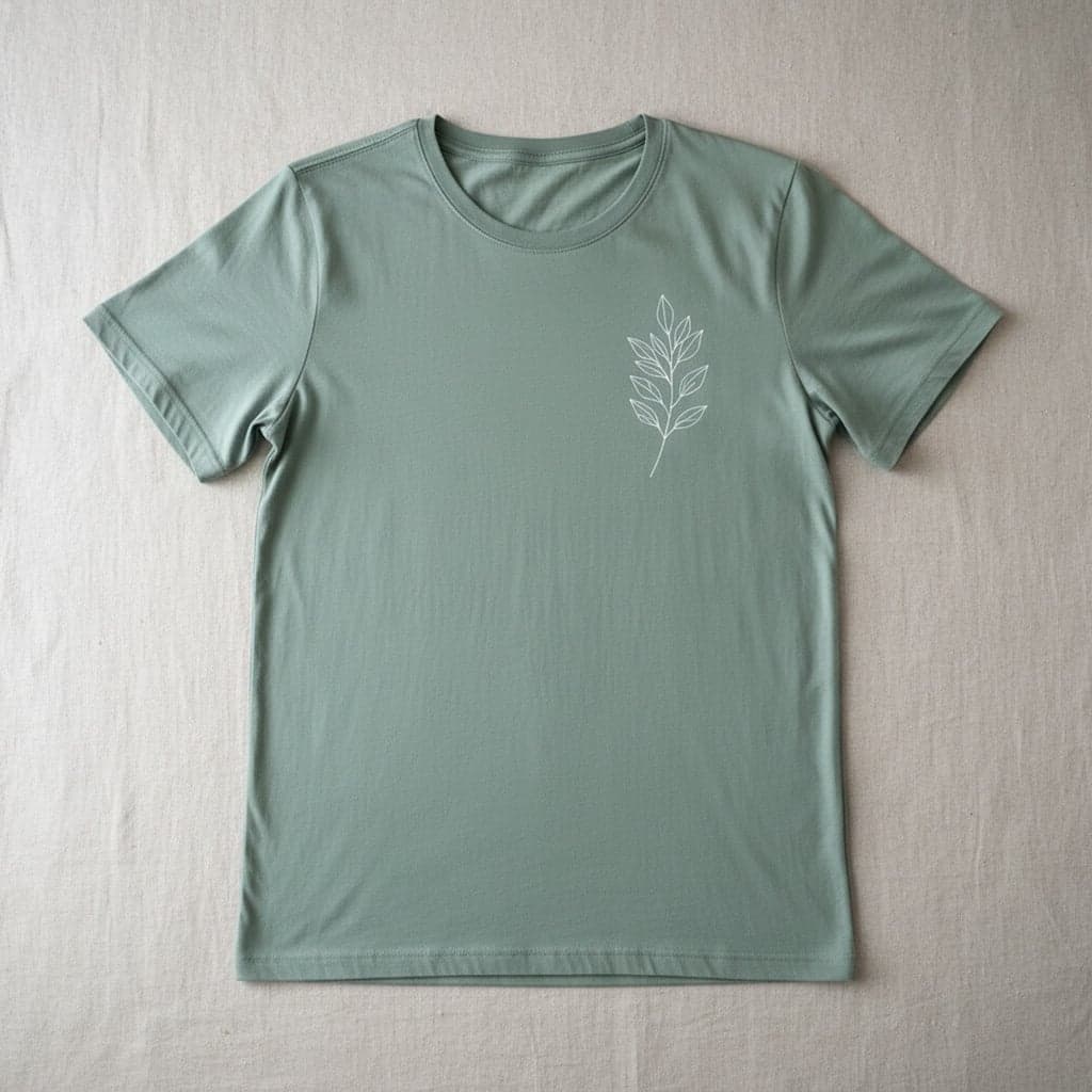 Flat lay result of the same printed T-shirt